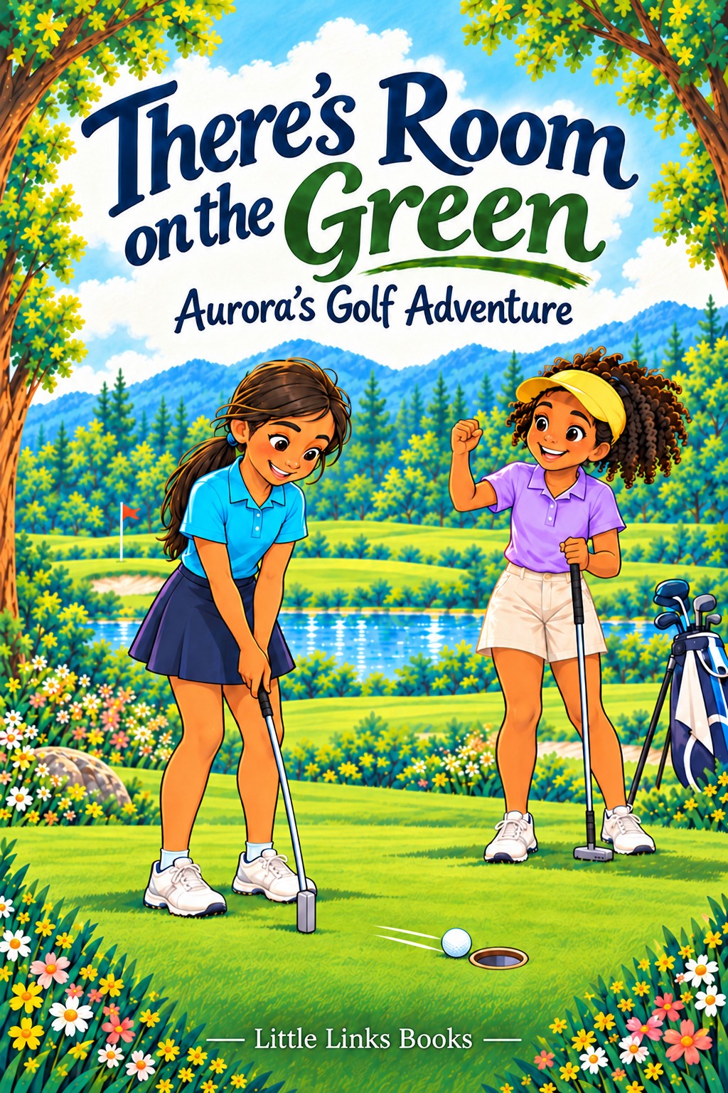 There’s Room on the Green: Aurora’s Golf Adventure, by Little Links Books — illustrated book cover